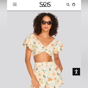 Solid and striped Renata Top Brule Multi Floral 
Top only